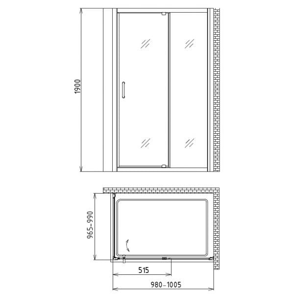 Душевой угол Gemy Sunny Bay "S28131A-A100 (S28191A + A100)"