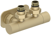 Вентиль Сунержа угловой EU50 (2 х G 1/2" НР х G 3/4" НГ) 022-1416-1234 шампань матовый