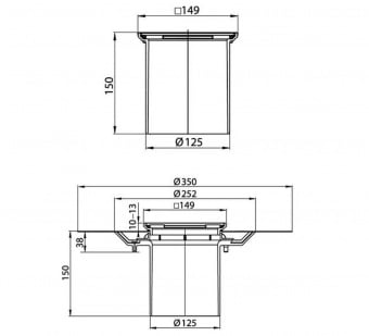 Вставка из пластика для увеличения монтажной высоты ACO 2040.00.00