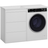 Тумба с раковиной под стиральную машину Brevita Grafit 60  УТ000014841