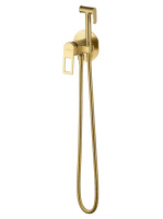 Смеситель с гигиеническим душем встраиваемый WONZON & WOGHAND FRAME, брашированное золото WW-88829010-BG