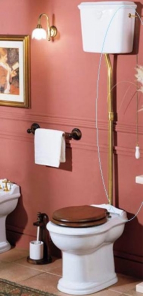 Механизм слива с высокой трубой AZZURRA Giunone-Jubilaeum B1900TO oro