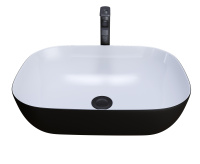 Раковина накладная (46х32) Grossman Color GR-4041BW, черный
