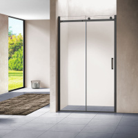 Душевая дверь Vincea Como VPS-1C130CLB, (130х195) черный матовый, стекло прозрачное