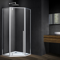 Душевой уголок Vincea  Penta VSP-3P100CL (100х100) хром, стекло прозрачное