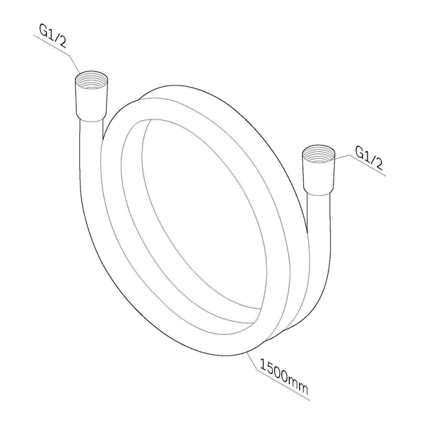 Душевой шланг ABBER AF0021NG 150 см, никель