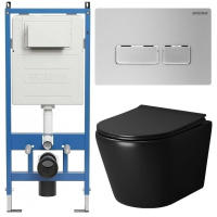 Комплект унитаза с инсталляцией Grossman Pragma 97.4478BMS.03.110 с клавишей смыва