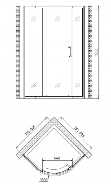 Душевой уголок Gemy Victoria S30061A