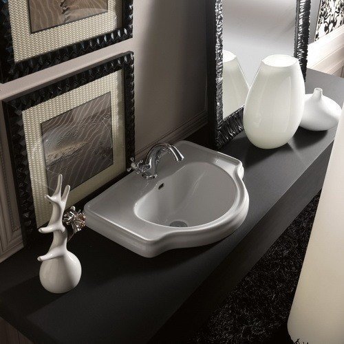 Раковина встраиваемая сверху (62х42,5) Kerasan Retro 103001*1, 1 отверстие под смеситель