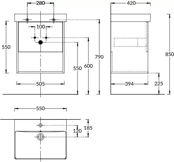 Полка для консоли Kerama Marazzi Pro 55 см PRO.sh.55\WHT.M