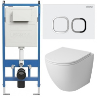 Комплект унитаза с инсталляцией Grossman Cosmo 97.4455MS.02.000 с клавишей смыва