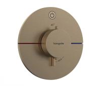 Термостат для душа Hansgrohe ShowerSelect Comfort S 15553140 шлифованная бронза