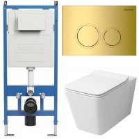 Комплект унитаза с инсталляцией Grossman Galaxy 97.4414S.01.300 с клавишей смыва