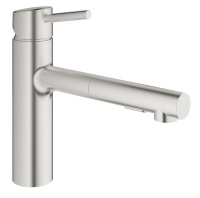 Смеситель однорычажный для мойки Grohe Concetto 30273 DC1 (30273DC1) суперсталь
