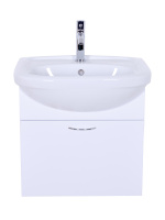 Тумба без раковины подвесная с раковиной Orange Лайт LRA-50TUW+RA белый глянец