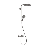 Душевая система с термостатом Hansgrohe Raindance Select S Showerpipe 240 1jet PowderRain 27633340 шлифованный черный хром