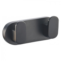 Двойной крючок для ванной WONZON & WOGHAND CARBON, черный WW-7725