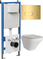 Комплект унитаза с инсталляцией Grossman Pragma 97.4440S.03.300 с клавишей смыва
