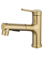 Смеситель для раковины с выдвижным изливом WONZON & WOGHAND, брашированное золото WW-A40862-BG Смеситель для раковины с выдвижным изливом WONZON & WOGHAND, брашированное золото WW-A40862-BG