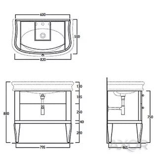 Тумба под раковину Tiffany World Palermo 7702noce