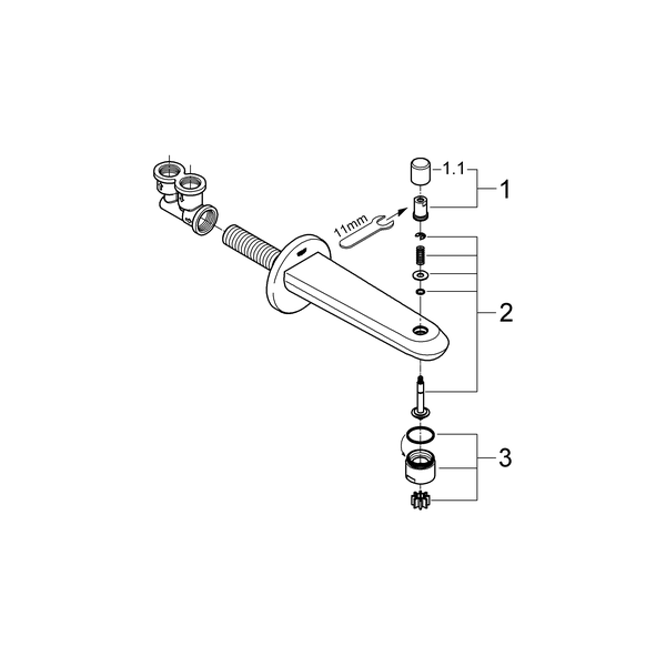 Излив для ванны Grohe Eurodisc Cosmopolitan 13279 002 (13279002) хром