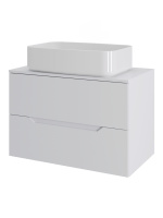 Тумба с раковиной подвесная 70 см, Orange Line Li-70TuwMDF+B07-600W белый