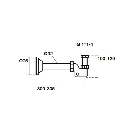 Сифон для биде Kerasan Nolita 920590 хром
