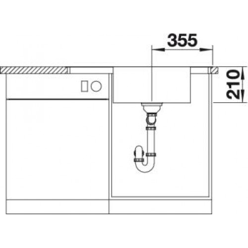 Кухонная мойка Blanco Andano XL 6 S-IF Compact (чаша слева)  523002
