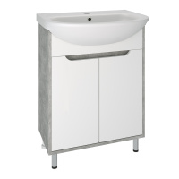 Тумба под раковину Runo серый бетон  Эко 60 (00-00001327)