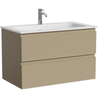 Тумба без раковины подвесная 90 см Sancos Folk FL90CP капучино матовый 