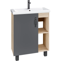 Тумба напольная Grossman ФЛАЙ-60 106002  см дуб сонома/серая