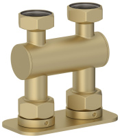 Модуль 2х3/4" прямой EU50 Матовая Шампань 022-1539-3434