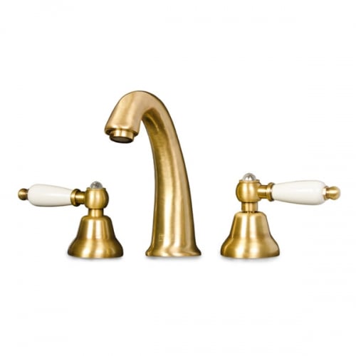 Смеситель для раковины на 3 отверстия Fiore Coloniale Sky 03ZZ0628 (бронза/Swarovski)