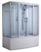 Душевая кабина (150х88) Timo Standart Silver Fabric T-6650SF