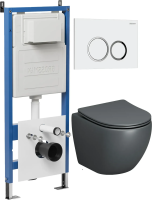 Комплект унитаза с инсталляцией Grossman Galaxy 97.4455GMS.01.000 с клавишей смыва