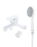 Смеситель для ванны однорычажный с душевым набором Orange Loop M26-100w белый