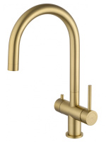 Смеситель для кухни c подключением фильтра WONZON & WOGHAND, брашированное золото WW-3211-BG