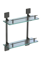 Полка прямая Savol двойная стеклянная 40 см  S-06522H