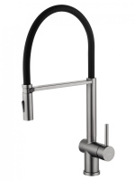 Смеситель для кухни с гибким изливом WONZON & WOGHAND, темный графит WW-88438003-BGM