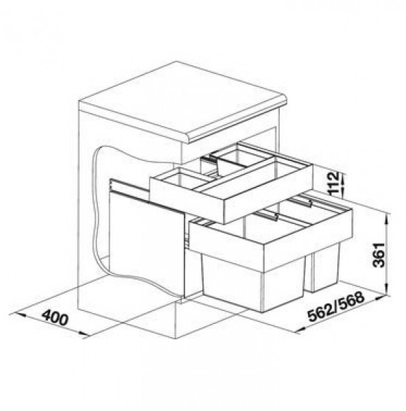 Система сортировки мусора Blanco Select 60/2 Orga 518725