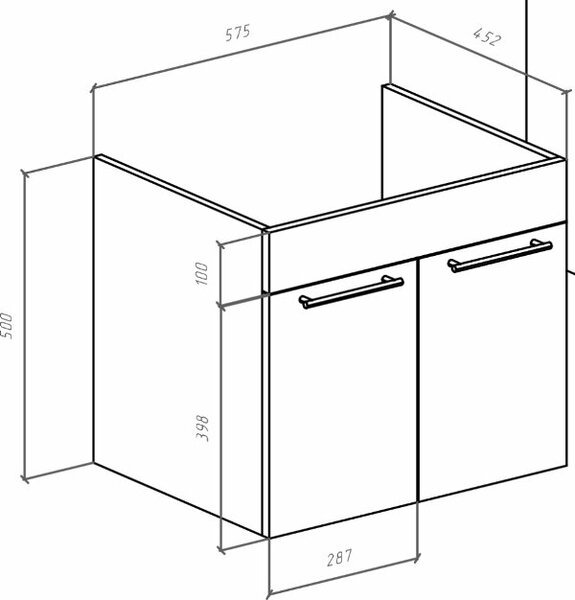Тумба под раковину Bellezza Альдо 60 4638909180071