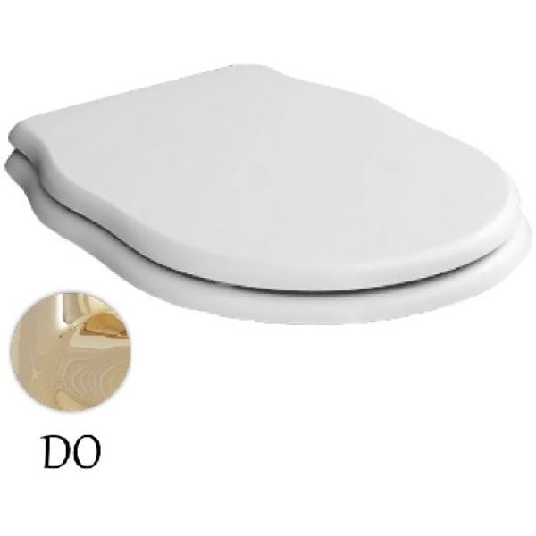 Сиденье для унитаза с микролифтом белый/золото Artceram Hermitage HEA005 01 73 bi/oro