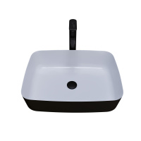 Раковина накладная (50,5х39) Grossman Color GR-4043BW, черный