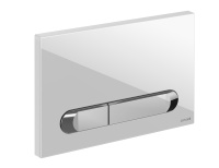 Кнопка Cersanit ESTETICA пластик белый с рамкой хром 64110