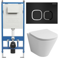 Комплект унитаза с инсталляцией Grossman Cosmo 97.4477S.02.210 с клавишей смыва