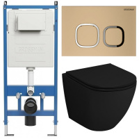 Комплект унитаза с инсталляцией Grossman Cosmo 97.4455BMSQ.02.310 с клавишей смыва