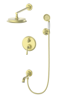 Душевая система встраиваемая WONZON & WOGHAND STEAM, брашированное золото WW-88939008-BG