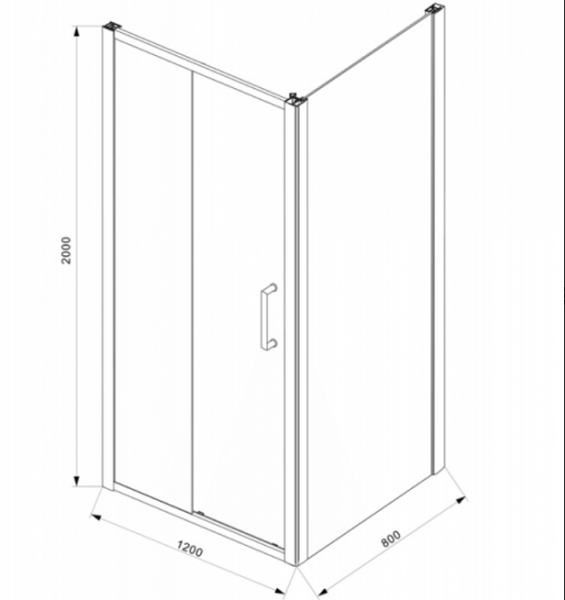 Душевой уголок Bravat Blackline BS120.3101B