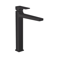 Смеситель для раковины с донным клапаном Push-Open Hansgrohe Metropol 32512670 черный матовый