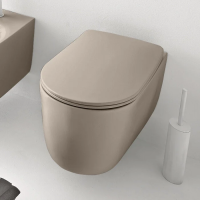 Унитаз подвесной безободковый Kerasan Nolita 531481 лесной орех матовый, без сиденья